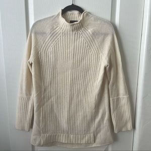 JCrew mock neck cream ivory wool sweater